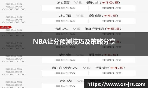 NBA让分预测技巧及策略分享